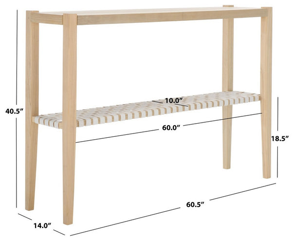 Safavieh Sigurd Console Table Natural / White CNS1200B