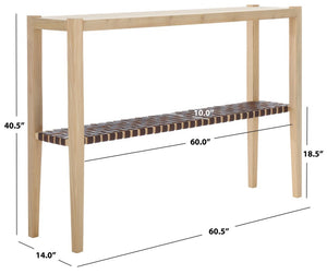 Safavieh Sigurd Console Table Natural / Cognac CNS1200C
