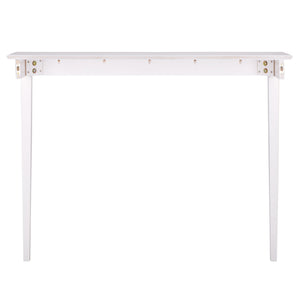 Safavieh Entil 2 Legged Console Table - Modern Elegance With Durable Cast Aluminum And Minimalist Design White Wood Cns1400a