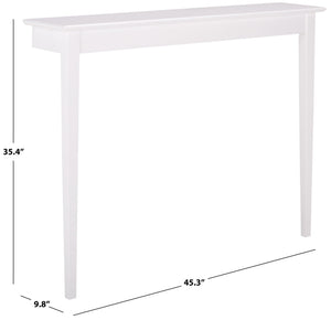 Safavieh Entil 2 Legged Console Table - Modern Elegance With Durable Cast Aluminum And Minimalist Design White Wood Cns1400a