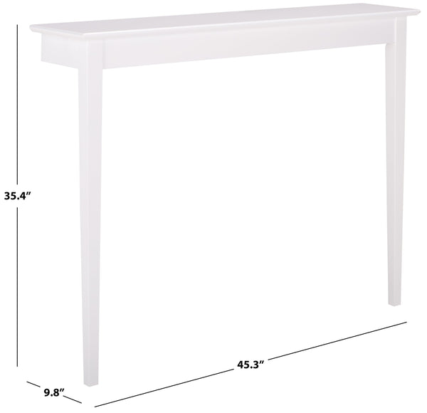 Safavieh Entil 2 Legged Console Table - Modern Elegance With Durable Cast Aluminum And Minimalist Design White Wood Cns1400a