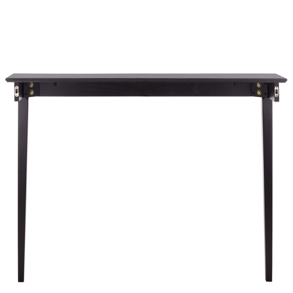 Safavieh Entil 2 Legged Console Table - Modern Elegance With Durable Cast Aluminum And Minimalist Design Black Wood Cns1400b