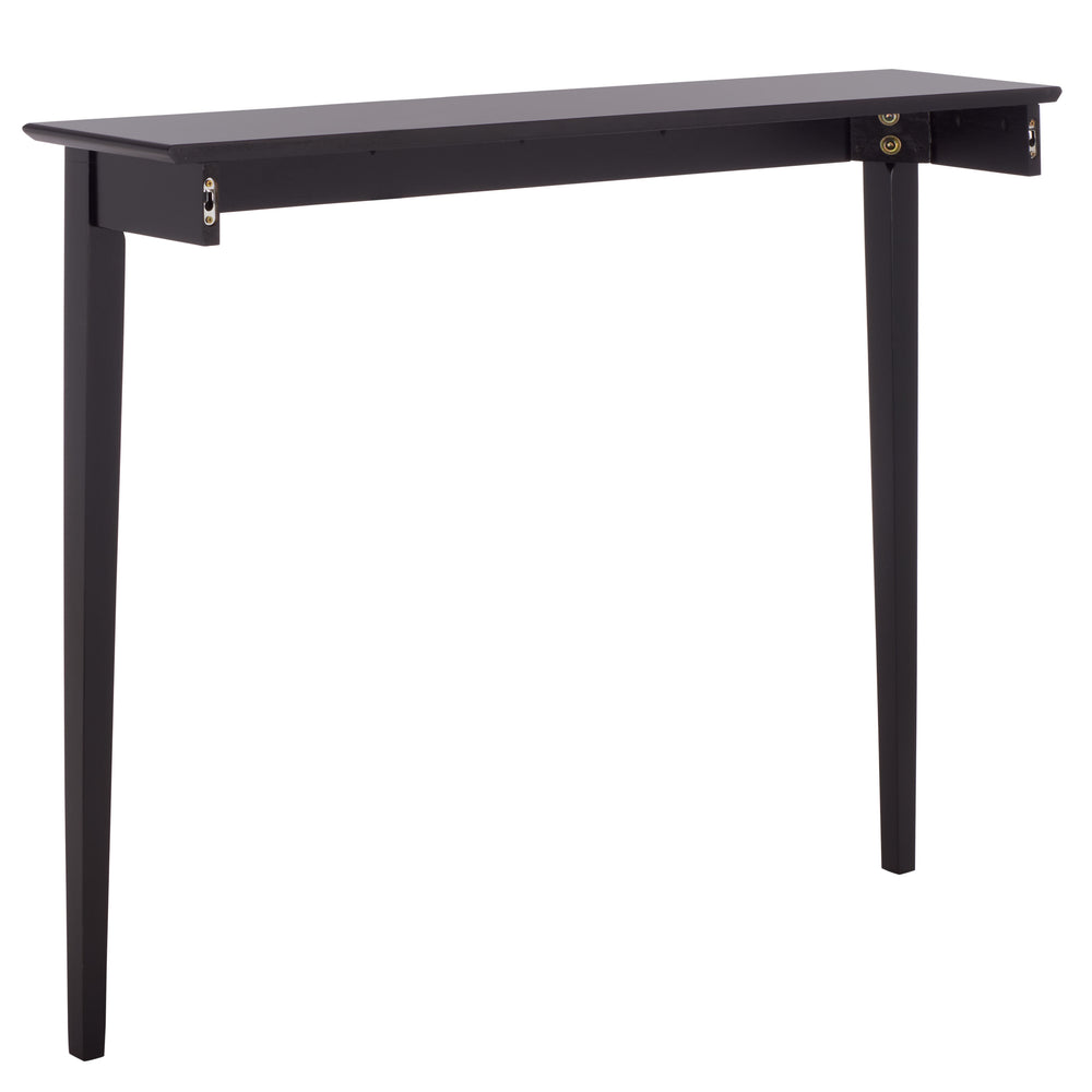 Safavieh Entil 2 Legged Console Table - Modern Elegance With Durable Cast Aluminum And Minimalist Design Black Wood Cns1400b