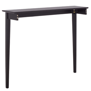 Safavieh Entil 2 Legged Console Table - Modern Elegance With Durable Cast Aluminum And Minimalist Design Black Wood Cns1400b