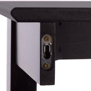 Safavieh Entil 2 Legged Console Table - Modern Elegance With Durable Cast Aluminum And Minimalist Design Black Wood Cns1400b