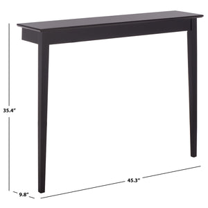 Safavieh Entil 2 Legged Console Table - Modern Elegance With Durable Cast Aluminum And Minimalist Design Black Wood Cns1400b