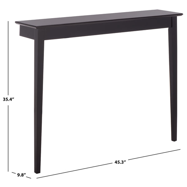 Safavieh Entil 2 Legged Console Table - Modern Elegance With Durable Cast Aluminum And Minimalist Design Black Wood Cns1400b