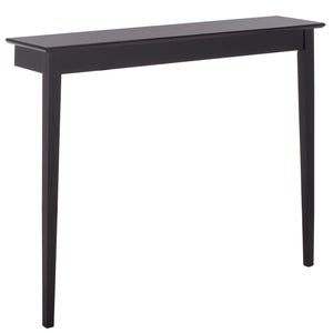 Safavieh Entil 2 Legged Console Table - Modern Elegance With Durable Cast Aluminum And Minimalist Design Black Wood Cns1400b