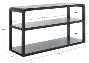 Safavieh Omara 3-Tier Console Table - Elegant Modern Design For Storage & Display In Entryway Or Living Room Black CNS1501A