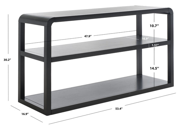 Safavieh Omara 3-Tier Console Table - Elegant Modern Design For Storage & Display In Entryway Or Living Room Black CNS1501A