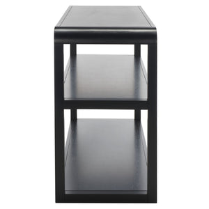 Safavieh Omara 3-Tier Console Table - Elegant Modern Design For Storage & Display In Entryway Or Living Room Black CNS1501A