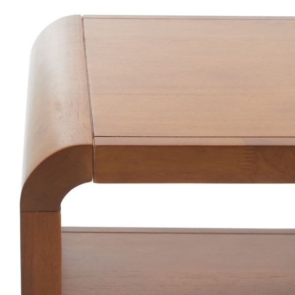 Safavieh Omara 3-Tier Console Table - Elegant Modern Design For Storage & Display In Entryway Or Living Room Walnut CNS1501B