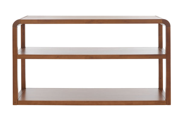 Safavieh Omara 3-Tier Console Table - Elegant Modern Design For Storage & Display In Entryway Or Living Room Walnut CNS1501B