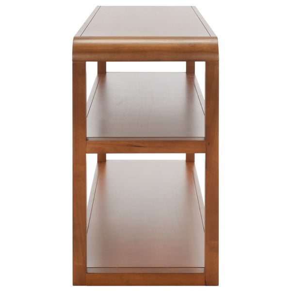 Safavieh Omara 3-Tier Console Table - Elegant Modern Design For Storage & Display In Entryway Or Living Room Walnut CNS1501B