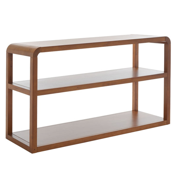 Safavieh Omara 3-Tier Console Table - Elegant Modern Design For Storage & Display In Entryway Or Living Room Walnut CNS1501B
