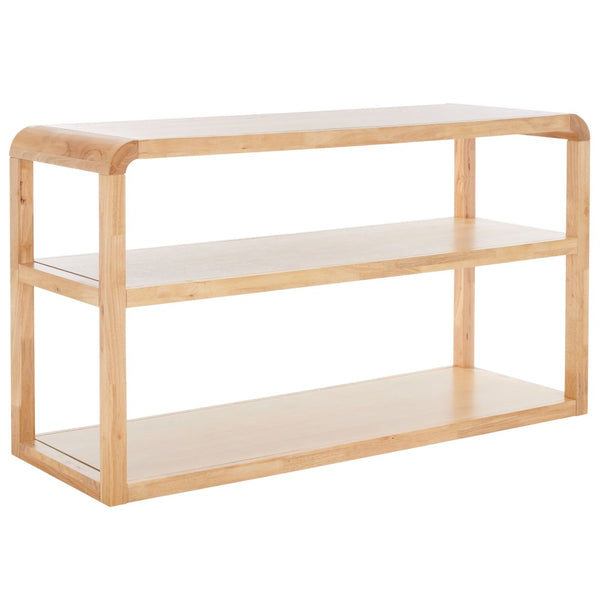 Safavieh Omara 3-Tier Console Table - Elegant Modern Design For Storage & Display In Entryway Or Living Room Natural CNS1501C