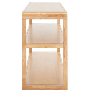 Safavieh Omara 3-Tier Console Table - Elegant Modern Design For Storage & Display In Entryway Or Living Room Natural CNS1501C