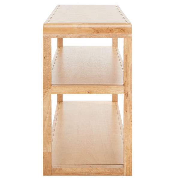 Safavieh Omara 3-Tier Console Table - Elegant Modern Design For Storage & Display In Entryway Or Living Room Natural CNS1501C