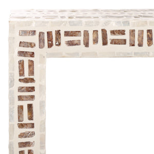 Safavieh Kestrel Console Table White / Gold 45.7" x 11.8" x 29.9"