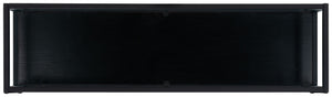 Safavieh Ackley Console Table - Modern Black Frame & Glass Top, Stylish Storage For Entryway & Living Room CNS2000A