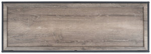 Safavieh Andey Console Table - Modern Minimalist Design With Black Metal Frame & Warm Brown Wood Top, 43" Wide CNS2001A