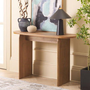Safavieh Syura Modern Ribbed Console Table - Sculptural Design For Entryways And Living Spaces, 45.66" Wide Natural CNS2100A