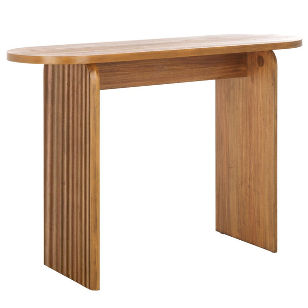 Safavieh Syura Modern Ribbed Console Table - Sculptural Design For Entryways And Living Spaces, 45.66" Wide Natural CNS2100A