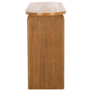 Safavieh Syura Modern Ribbed Console Table - Sculptural Design For Entryways And Living Spaces, 45.66" Wide Natural CNS2100A