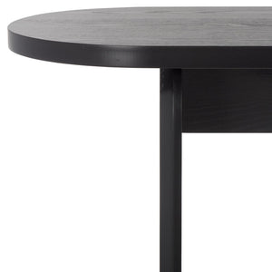 Safavieh Syura Modern Ribbed Console Table - Sculptural Design For Entryways And Living Spaces, 45.66" Wide Black CNS2100B