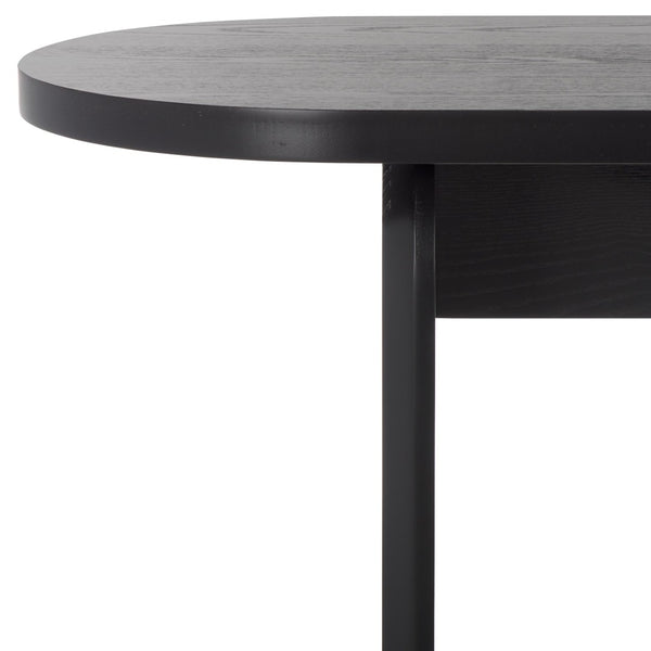 Safavieh Syura Modern Ribbed Console Table - Sculptural Design For Entryways And Living Spaces, 45.66" Wide Black CNS2100B