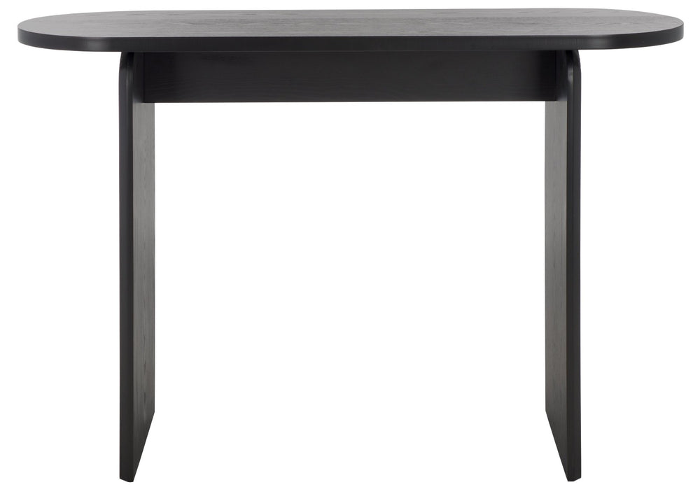 Safavieh Syura Modern Ribbed Console Table - Sculptural Design For Entryways And Living Spaces, 45.66" Wide Black CNS2100B