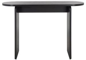 Safavieh Syura Modern Ribbed Console Table - Sculptural Design For Entryways And Living Spaces, 45.66" Wide Black CNS2100B