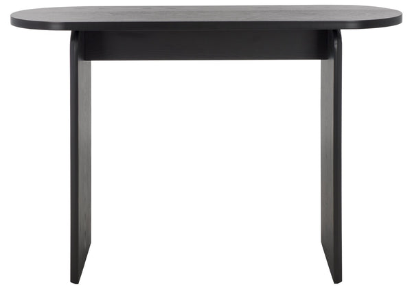 Safavieh Syura Modern Ribbed Console Table - Sculptural Design For Entryways And Living Spaces, 45.66" Wide Black CNS2100B