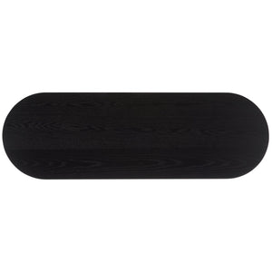 Safavieh Syura Modern Ribbed Console Table - Sculptural Design For Entryways And Living Spaces, 45.66" Wide Black CNS2100B