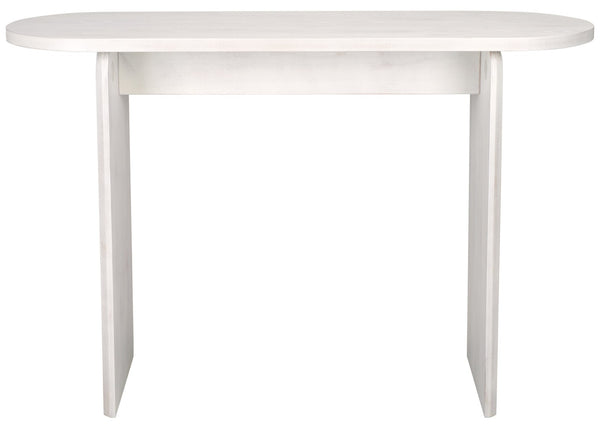 Safavieh Syura Modern Ribbed Console Table - Sculptural Design For Entryways And Living Spaces, 45.66" Wide White Wash CNS2100C