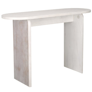 Safavieh Syura Modern Ribbed Console Table - Sculptural Design For Entryways And Living Spaces, 45.66" Wide White Wash CNS2100C