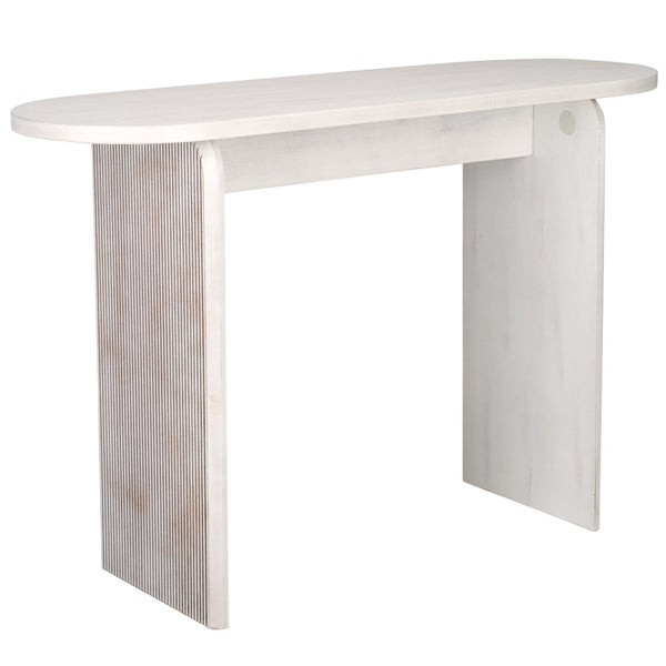 Safavieh Syura Modern Ribbed Console Table - Sculptural Design For Entryways And Living Spaces, 45.66" Wide White Wash CNS2100C
