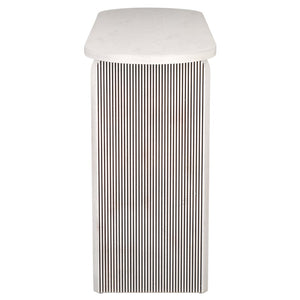 Safavieh Syura Modern Ribbed Console Table - Sculptural Design For Entryways And Living Spaces, 45.66" Wide White Wash CNS2100C