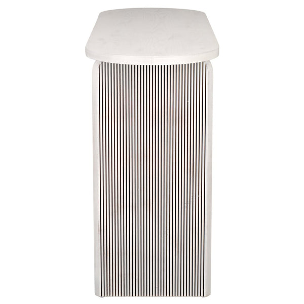 Safavieh Syura Modern Ribbed Console Table - Sculptural Design For Entryways And Living Spaces, 45.66" Wide White Wash CNS2100C