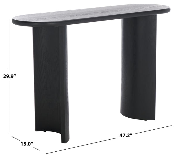 Safavieh Koka Console Table - Elegant Wood Design For Hallway Or Living Room, Stylish & Functional Furniture Piece Black Wood Cns2300a