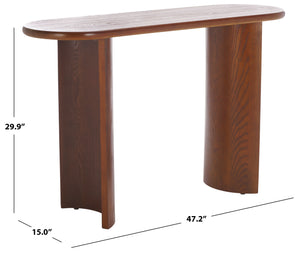 Safavieh Koka Console Table - Elegant Wood Design For Hallway Or Living Room, Stylish & Functional Furniture Piece Walnut Wood Cns2300b