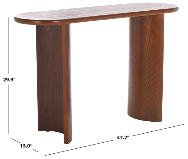 Safavieh Koka Console Table - Elegant Wood Design For Hallway Or Living Room, Stylish & Functional Furniture Piece Walnut Wood Cns2300b