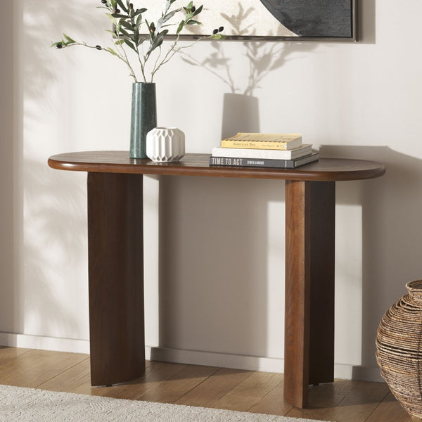 Safavieh Koka Console Table - Sleek Modern Design For Entryways, Living Spaces & Versatile Home Decor Solutions Confirmed Walnut CNS2300B