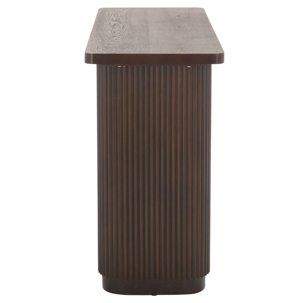 Safavieh Berai Console Table - Stylish Dark Brown Mdf With Ash Veneer For Entryway, Hallway & Living Room Decor CNS2301A
