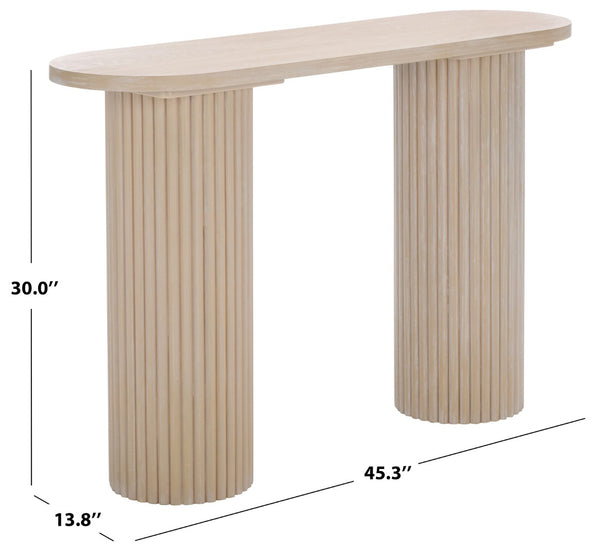 Safavieh Raicha Console Table - Elegant Bleached White Accent For Modern & Traditional Interiors, 45.25" Wide CNS2302A