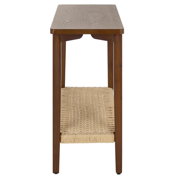 Safavieh Chasu Console Table - Elegant Walnut Design With Rustic Rope Detail For Stunning Home Décor Appeal Walnut Wood Cns2303a