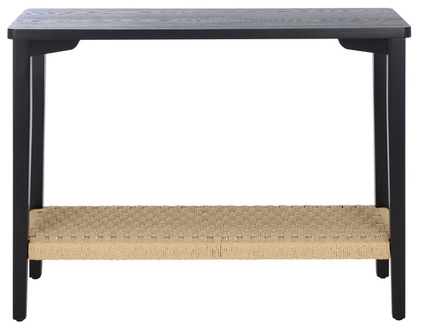 Safavieh Chasu Console Table - Elegant Walnut Design With Rustic Rope Detail For Stunning Home Décor Appeal Black Wood Cns2303b