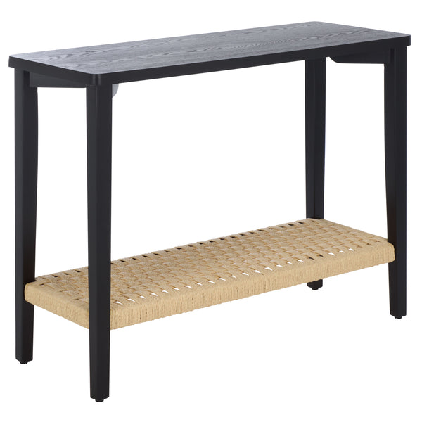 Safavieh Chasu Console Table - Elegant Walnut Design With Rustic Rope Detail For Stunning Home Décor Appeal Black Wood Cns2303b