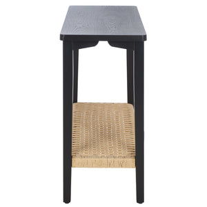 Safavieh Chasu Console Table - Elegant Walnut Design With Rustic Rope Detail For Stunning Home Décor Appeal Black Wood Cns2303b
