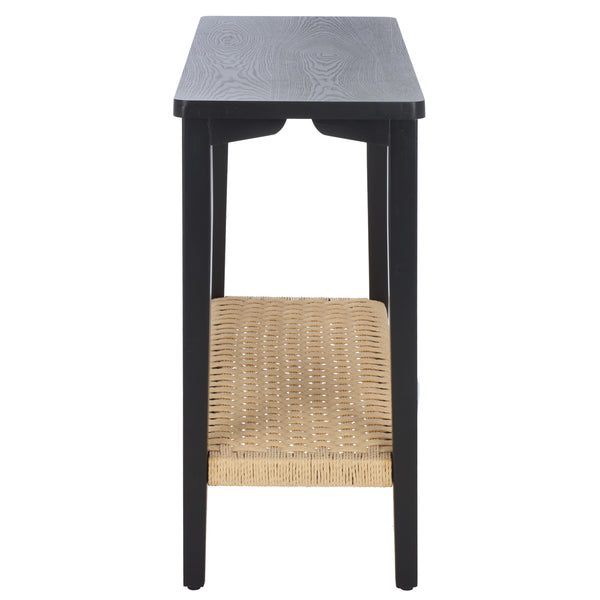 Safavieh Chasu Console Table - Elegant Walnut Design With Rustic Rope Detail For Stunning Home Décor Appeal Black Wood Cns2303b